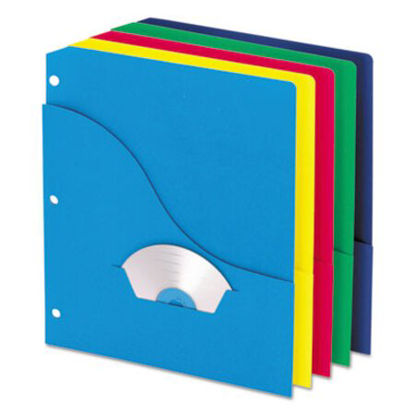 Picture of Pocket Project Folders, 3-Hole Punched, Letter Size, Assorted Colors, 10/PackPFX-32900