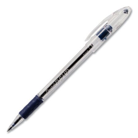 Picture of R.S.V.P. Ballpoint Pen, Stick, Fine 0.7 mm, Blue Ink, Clear/Blue Barrel, DozenPEN-BK90C
