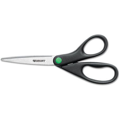 Picture of KleenEarth Scissors, 8" Long, 3.25" Cut Length, Black Straight HandleACM-41418