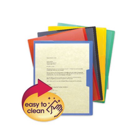 Picture of Organized Up Poly Opaque Project Jackets, Letter Size, Assorted Colors, 5/PackSMD-85740