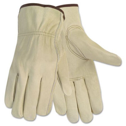 Picture of Economy Leather Driver Gloves, Medium, Beige, PairCRW-3215M