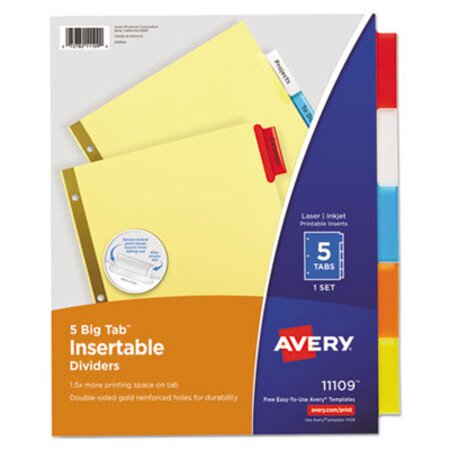 Picture of Insertable Big Tab Dividers, 5-Tab, LetterAVE-11109