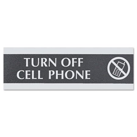 Picture of Century Series Office Sign,TURN OFF CELL PHONE, 9 x 3USS-4759
