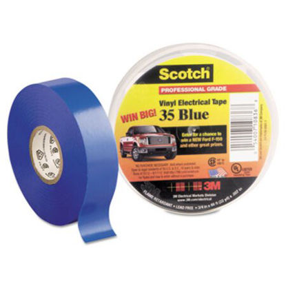 Picture of Scotch 35 Vinyl Electrical Color Coding Tape, 3" Core, 0.75" x 66 ft, BlueMMM-10836