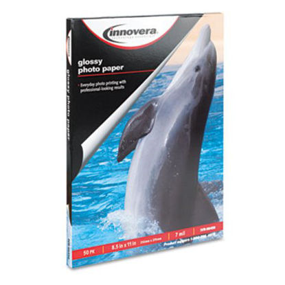 Picture of Glossy Photo Paper, 7 mil, 8.5 x 11, Glossy White, 50/PackIVR-99450