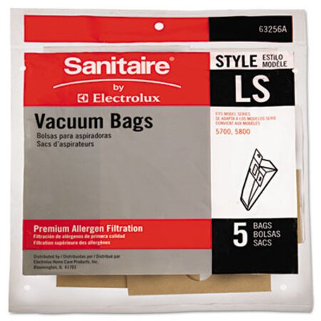 Picture of Commercial Upright Vacuum Cleaner Replacement Bags, Style LS, 5/PackEUR-63256A10
