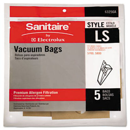 Picture of Commercial Upright Vacuum Cleaner Replacement Bags, Style LS, 5/PackEUR-63256A10