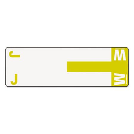 Picture of AlphaZ Color-Coded First Letter Combo Alpha Labels, J/W, 1.16 x 3.63, White/Yellow, 5/Sheet, 20 Sheets/PackSMD-67161
