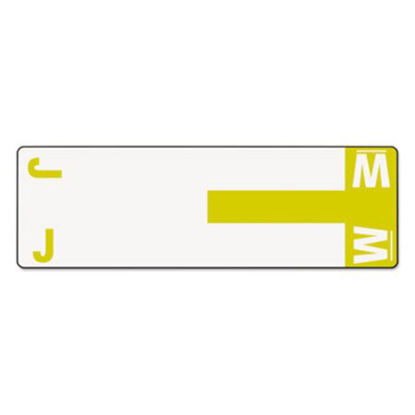 Picture of AlphaZ Color-Coded First Letter Combo Alpha Labels, J/W, 1.16 x 3.63, White/Yellow, 5/Sheet, 20 Sheets/PackSMD-67161