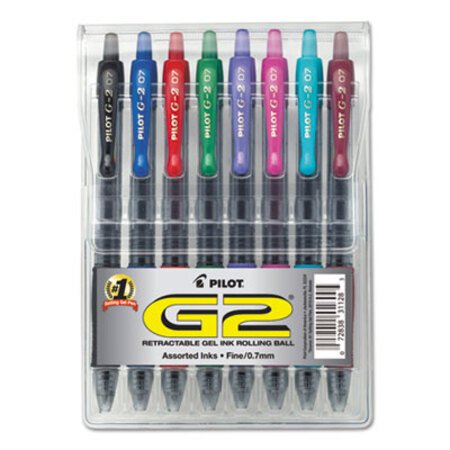 Picture of G2 Premium Gel Pen, Retractable, Fine 0.7 mm, Assorted Ink and Barrel Colors, 8/PackPIL-31128