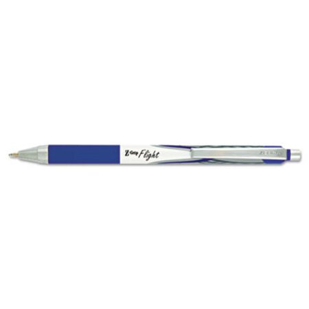 Picture of Z-Grip Flight Ballpoint Pen, Retractable, Bold 1.2 mm, Blue Ink, White Barrel, DozenZEB-21920
