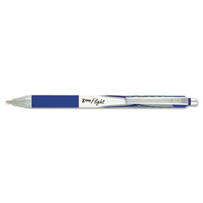 Picture of Z-Grip Flight Ballpoint Pen, Retractable, Bold 1.2 mm, Blue Ink, White Barrel, DozenZEB-21920