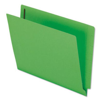 Picture of Colored Reinforced End Tab Fasteners Folders, Straight Tab, Letter Size, Green, 50/BoxPFX-H10U13GR