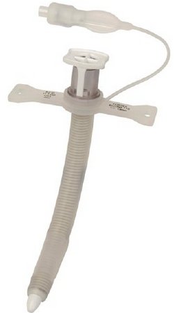 Picture of Tracheostomy Tube Bivona® TTS™ Hyperflex™ Extra Length Fixed Neck Flange Size 9 Cuffed67FHXL90