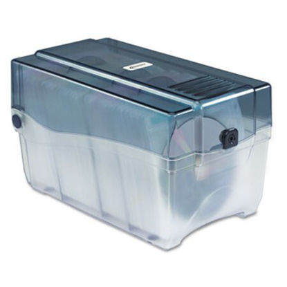 Picture of CD/DVD Storage Case, Holds 150 Discs, Clear/SmokeIVR-39502