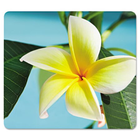 Picture of Recycled Mouse Pad, Nonskid Base, 7 1/2 x 9, Yellow FlowersFEL-5913801