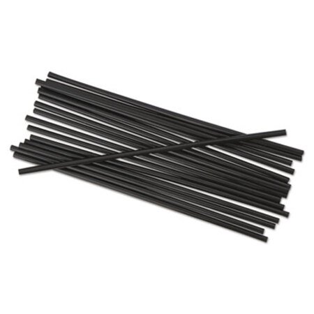Picture of Single-Tube Stir-Straws, 5 1/4", Black, 1000/Pack, 10/CartonBWK-STRU525B10