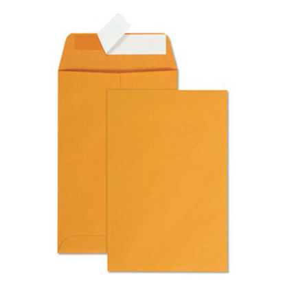 Picture of Redi-Strip Catalog Envelope, #1, Cheese Blade Flap, Redi-Strip Closure, 6 x 9, Brown Kraft, 100/BoxQUA-44162