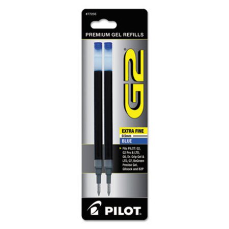 Picture of Refill for Pilot Gel Pens, Extra-Fine Point, Blue Ink, 2/PackPIL-77233