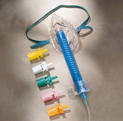 Picture of Air Entrainment Mask AirLife® Elongated Style Pediatric Adjustable Head Strap / Nose Clip001250