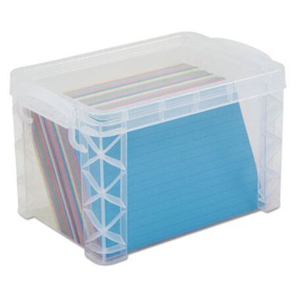 Picture of Super Stacker Storage Boxes, Holds 500 4 x 6 Cards, 7.25 x 5 x 4.75, Plastic, ClearAVT-40305