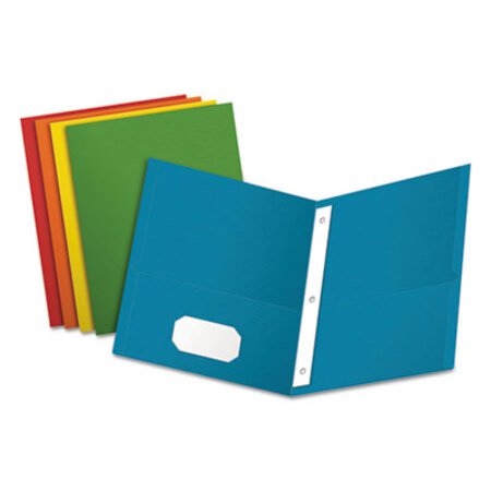 Picture of Twin-Pocket Folders with 3 Fasteners, Letter, 1/2" Capacity, Assorted, 25/BoxOXF-57713