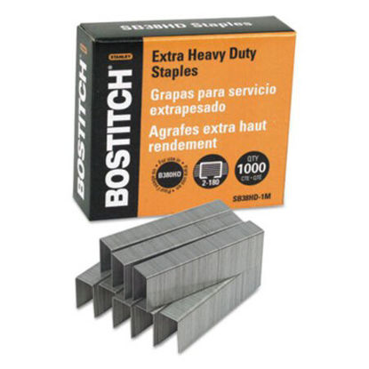 Picture of Heavy-Duty Premium Staples, 0.88" Leg, 0.5" Crown, Steel, 1,000/BoxBOS-SB38HD1M