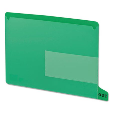 Picture of Colored Poly Out Guides with Pockets, 1/3-Cut End Tab, Out, 8.5 x 11, Green, 25/BoxSMD-61952