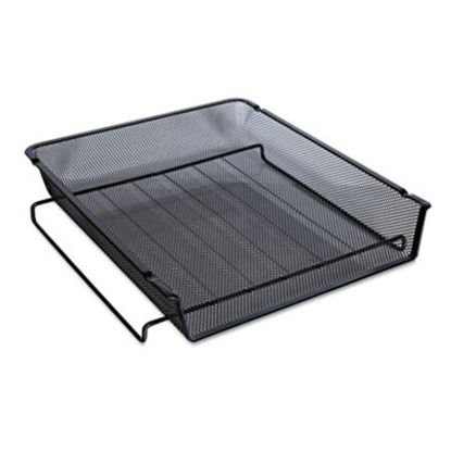 Picture of Deluxe Mesh Stackable Front Load Tray, 1 Section, Letter Size Files, 11.25" x 13" x 2.75", BlackUNV-20004