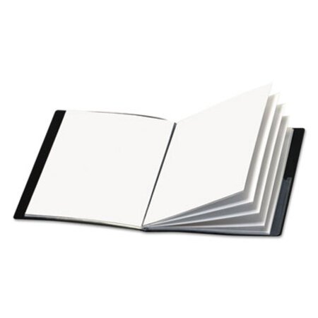 Picture of ShowFile Display Book w/Custom Cover Pocket, 24 Letter-Size Sleeves, BlackCRD-50232