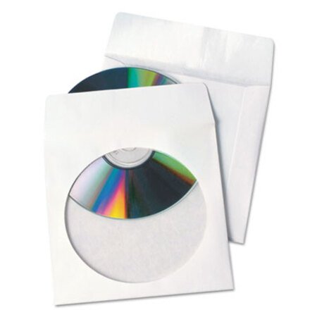 Picture of Tech-No-Tear Poly/Paper CD/DVD Sleeves, 100/BoxQUA-77203