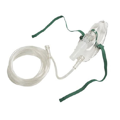Picture of Oxygen Mask with ETCO2 Monitoring Full Face Style Adult Adjustable Head Strap80000760