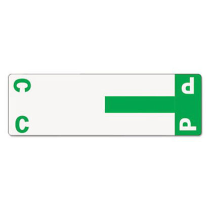 Picture of AlphaZ Color-Coded First Letter Combo Alpha Labels, C/P, 1.16 x 3.63, Dark Green/White, 5/Sheet, 20 Sheets/PackSMD-67154