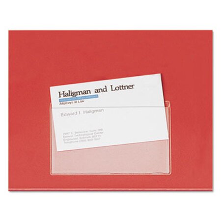 Picture of HOLD IT Poly Business Card Pocket, Top Load, 3 3/4 x 2 3/8, Clear, 10/PackCRD-21500