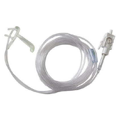 Picture of ETCO2 Oral / Nasal Sampling Cannula with O2 Delivery With Oxygen Delivery LoFlo™ ETCO2 Sidestream Adult Straight Prong / NonFlared Tip8000-0354