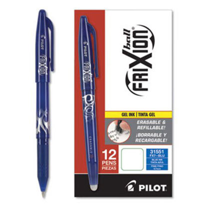 Picture of FriXion Ball Erasable Gel Pen, Stick, Fine 0.7 mm, Blue Ink, Blue BarrelPIL-31551