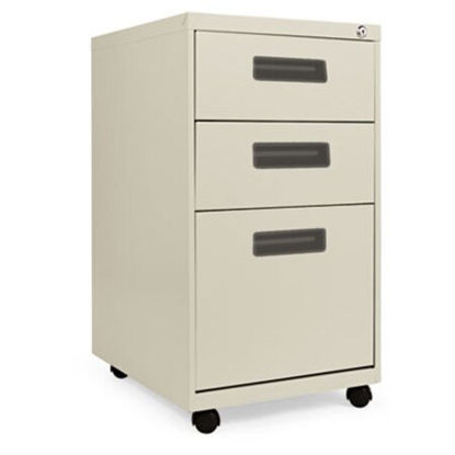 Picture of Three-Drawer Metal Pedestal File, 14.96w x 19.29d x 27.75h, PuttyALE-PABBFPY