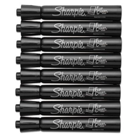 Picture of Flip Chart Marker, Broad Bullet Tip, Black, 8/PackSAN-1760445