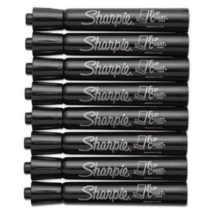 Picture of Flip Chart Marker, Broad Bullet Tip, Black, 8/PackSAN-1760445
