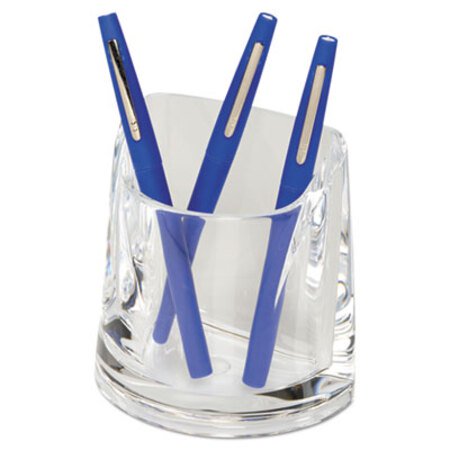 Picture of Stratus Acrylic Pen Cup, 4 1/2 x 2 3/4 x 4 1/4, ClearSWI-10137