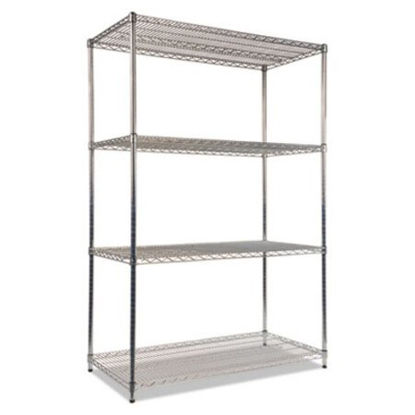 Picture of NSF Certified Industrial 4-Shelf Wire Shelving Kit, 48w x 24d x 72h, SilverALE-SW504824SR