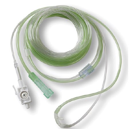 Picture of ETCO2 Nasal Sampling Cannula with O2 Delivery ETCO2 Sampling Line LoFlo™ ETCO2 Sidestream Pediatric Curved Prong / NonFlared Tip8000-0357