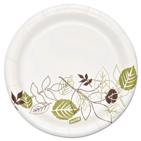 Picture of Pathways Soak Proof Shield Heavyweight Paper Plates, WiseSize, 5.88" dia, Green/Burgundy, 500/CartonDXE-SXP6WS