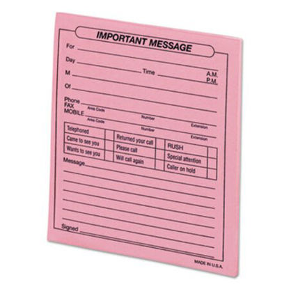 Picture of Important Message Pink Pads, 4.25 x 5.5, 50/Pad, DozenUNV-48023