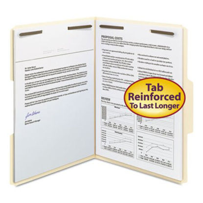 Picture of Top Tab 2-Fastener Folders, 1/3-Cut Tabs, Letter Size, 11 pt. Manila, 50/BoxSMD-14537