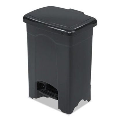 Picture of Step-On Receptacle, Rectangular, Plastic, 4 gal, BlackSAF-9710BL