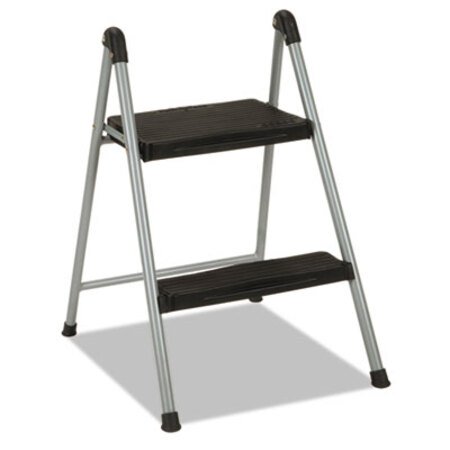 Picture of Folding Step Stool, 2-Step, 200 lb Capacity, 16.9" Working Height, Platinum/BlackCSC-11024PBL1E