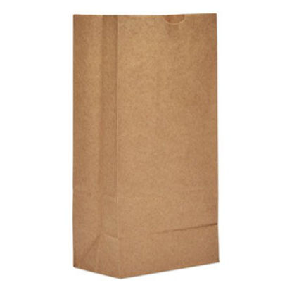 Picture of Grocery Paper Bags, 57 lbs Capacity, #8, 6.13"w x 4.17"d x 12.44"h, Kraft, 500 BagsBAG-GX8500