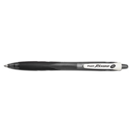 Picture of RexGrip BeGreen Ballpoint Pen, Retractable, Medium 1 mm, Black Ink, Black Barrel, DozenPIL-32370