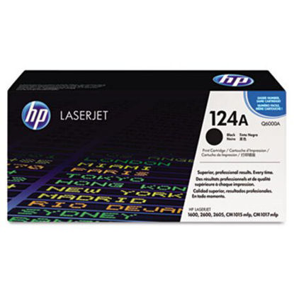 Picture of HP 124A, (Q6000A) Black Original LaserJet Toner CartridgeHEW-Q6000A
